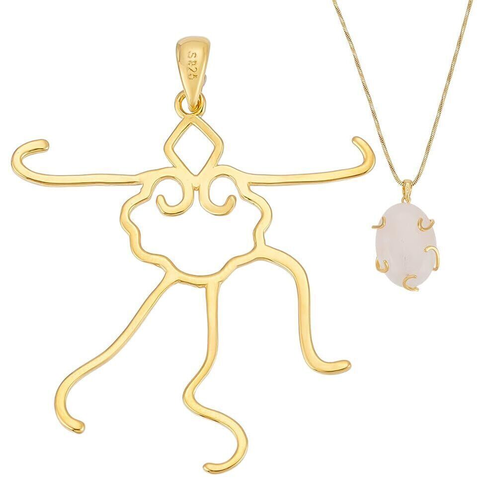 9945 Real 18K Gold Plated Irregular Pendant Blank, 5 Claws Pendant, Prong